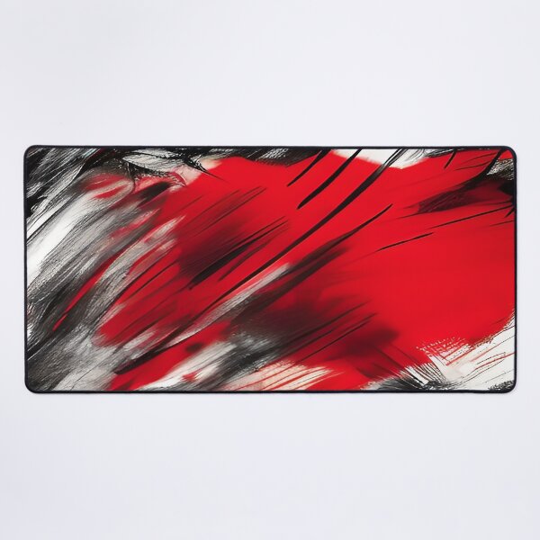 Item preview, Red Black White Splashes of Red Brush Strokes designed and sold by deniselynnimage.