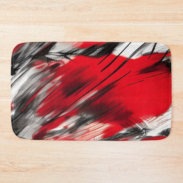 Item preview, Red Black White Splashes of Red Brush Strokes designed and sold by deniselynnimage.