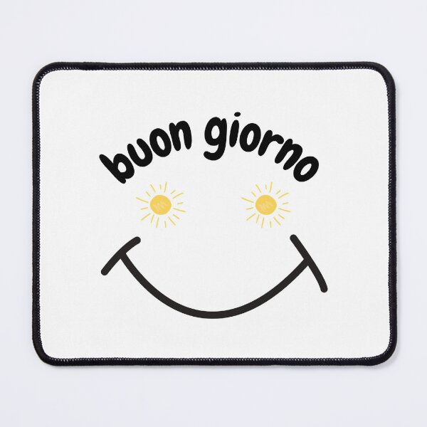 Item preview, buon giorno white smiley face designed and sold by CheekyChicArtj.