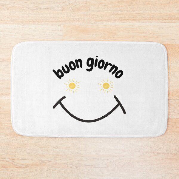 Item preview, buon giorno white smiley face designed and sold by CheekyChicArtj.