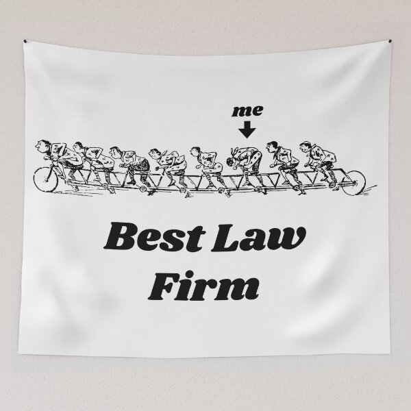 Item preview, 'Best Law Firm' Tandem Bicycle Design - Retro Illustration Design for T-shirts, mugs, phone cases and other accessories designed and sold by Ridiculam Toga.