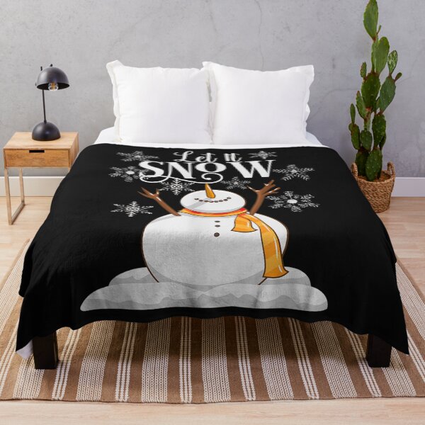 Item preview, LET IT SNOW Cute Snowman Snowy Snowflakes Christmas T-Shirt designed and sold by Blue-Rechard.