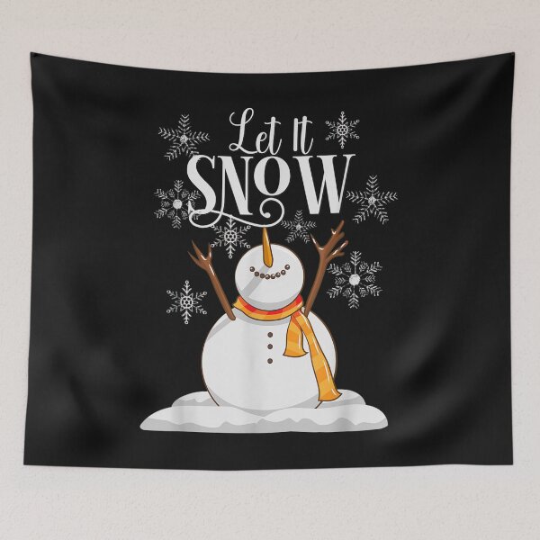 Item preview, LET IT SNOW Cute Snowman Snowy Snowflakes Christmas T-Shirt  designed and sold by Blue-Rechard.