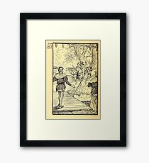 Robin Hood and his Merry Men by Maude Radfor Warren art Milo Winter 1914 0012 Springtime in England Framed Print