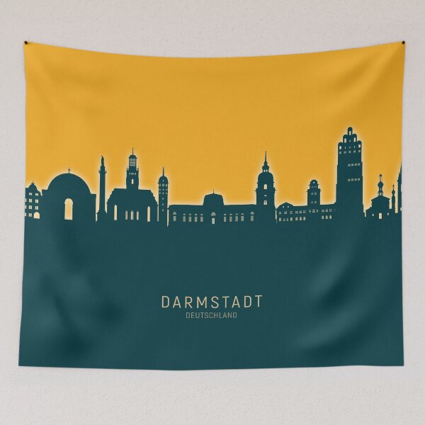 Item preview, Darmstadt Germany Skyline designed and sold by ArtPrints.