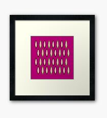 Beans design elements : pink, brown Framed Print