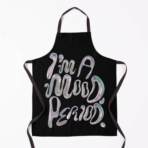 Item preview, I’m a mood, period y2k design vaporwave vibe metallic bubbles designed and sold by VantaTheArtist.