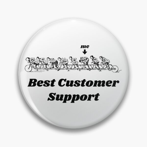 Item preview, 'Best Customer Support' Tandem Bicycle Design - Retro Illustration Design for T-shirts, mugs, phone cases and other accessories designed and sold by Ridiculam Toga.