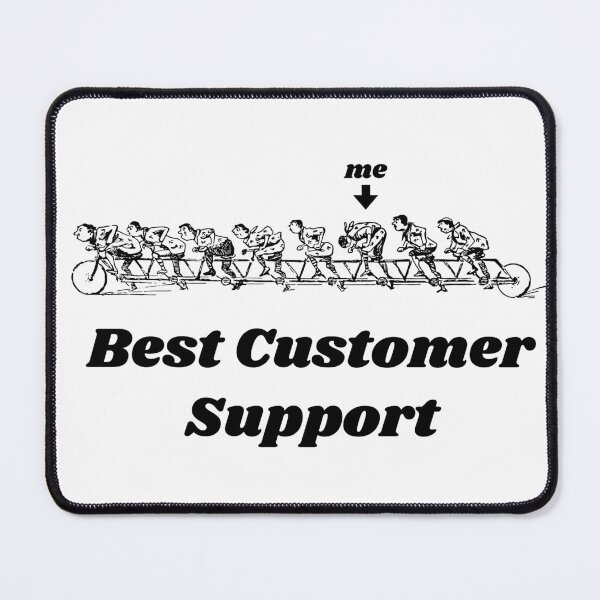 Item preview, 'Best Customer Support' Tandem Bicycle Design - Retro Illustration Design for T-shirts, mugs, phone cases and other accessories designed and sold by Ridiculam Toga.