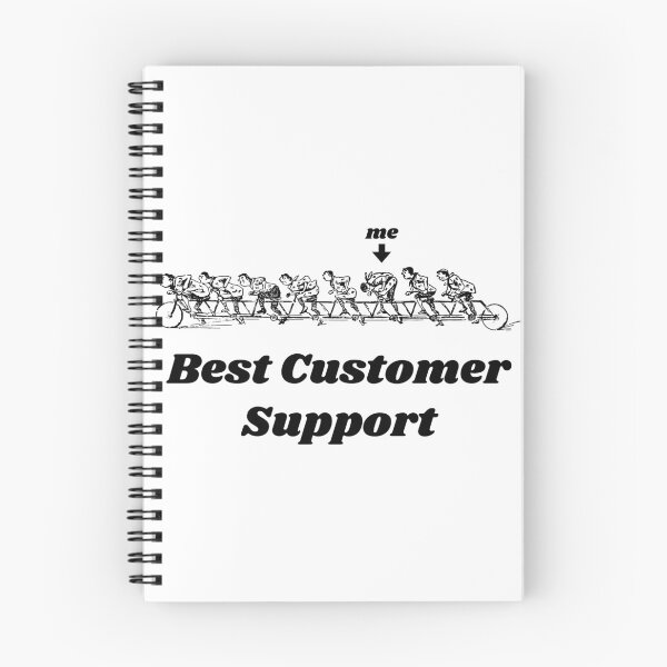 Item preview, 'Best Customer Support' Tandem Bicycle Design - Retro Illustration Design for T-shirts, mugs, phone cases and other accessories designed and sold by Ridiculam Toga.