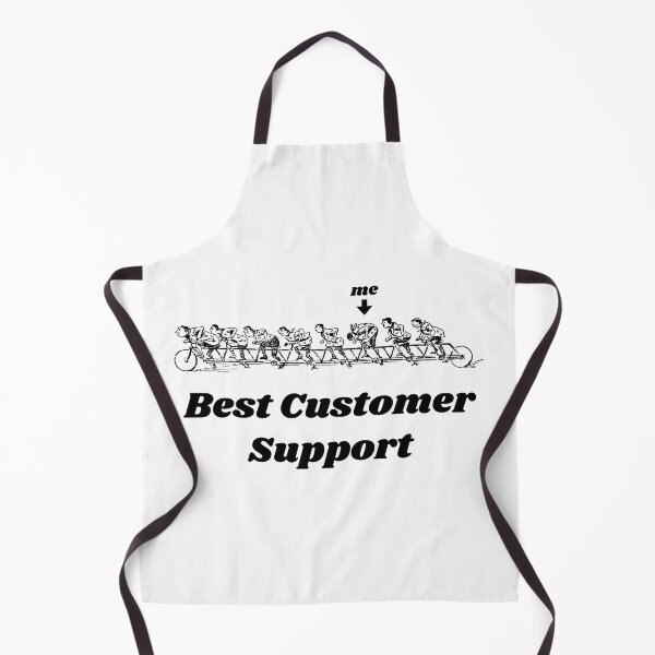 Item preview, 'Best Customer Support' Tandem Bicycle Design - Retro Illustration Design for T-shirts, mugs, phone cases and other accessories designed and sold by Ridiculam Toga.