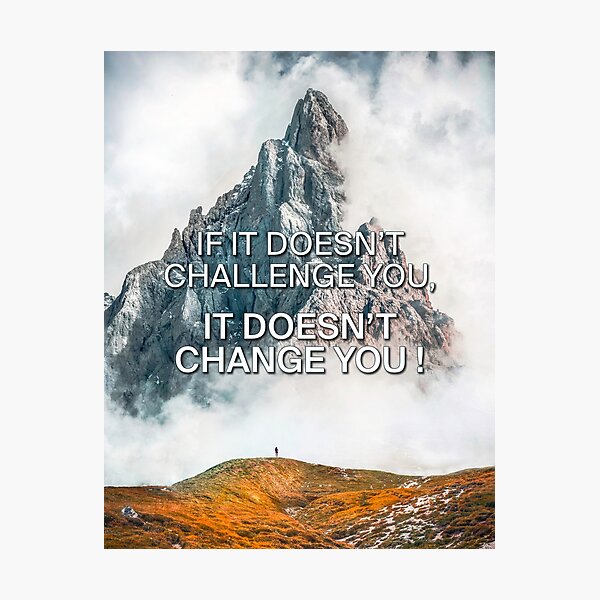 Item preview, ''CHALLENGE'' -  Motivational Quote Artwork designed and sold by MotivationSpark.