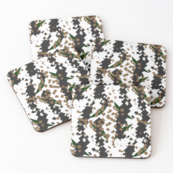 Item preview, High Contrast Winter Snow Digital Stripes and Dots Camo Pattern designed and sold by American-Ancap.