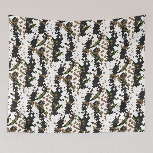 Item preview, High Contrast Winter Snow Digital Stripes and Dots Camo Pattern designed and sold by American-Ancap.