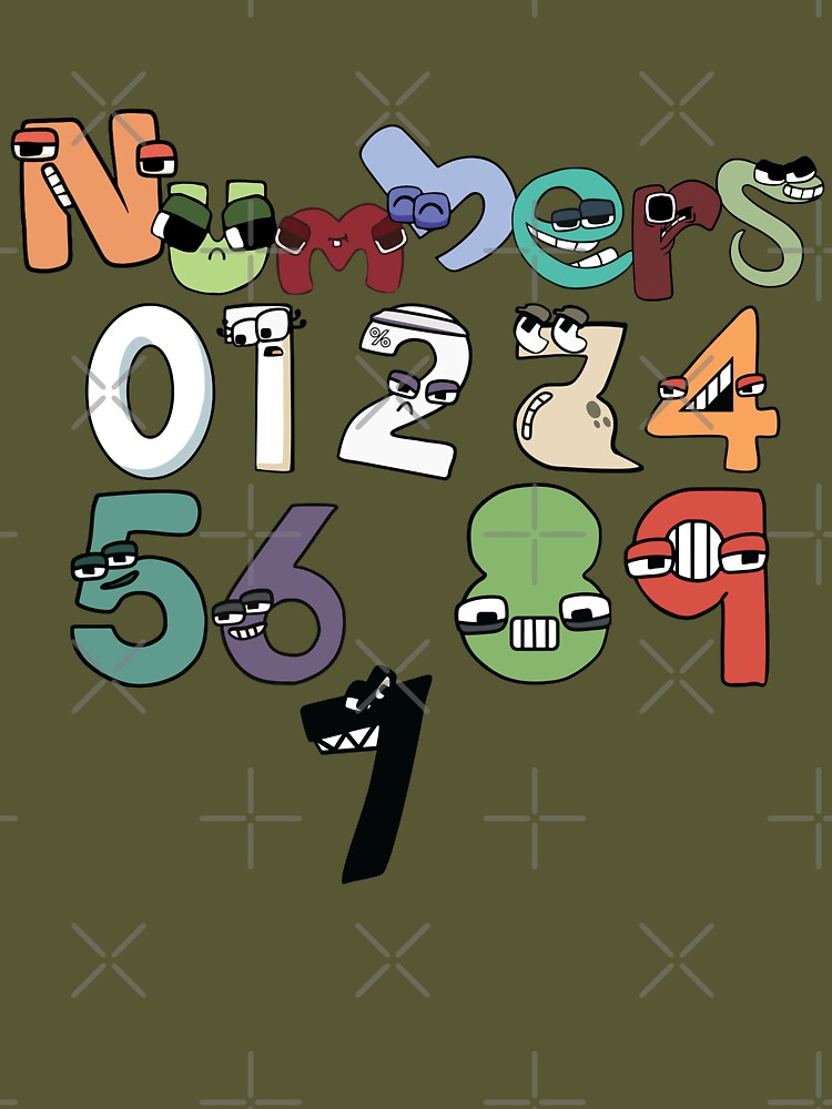 Number Lore 0-9 Numbers  Kids T-Shirt for Sale by TheBullishRhino