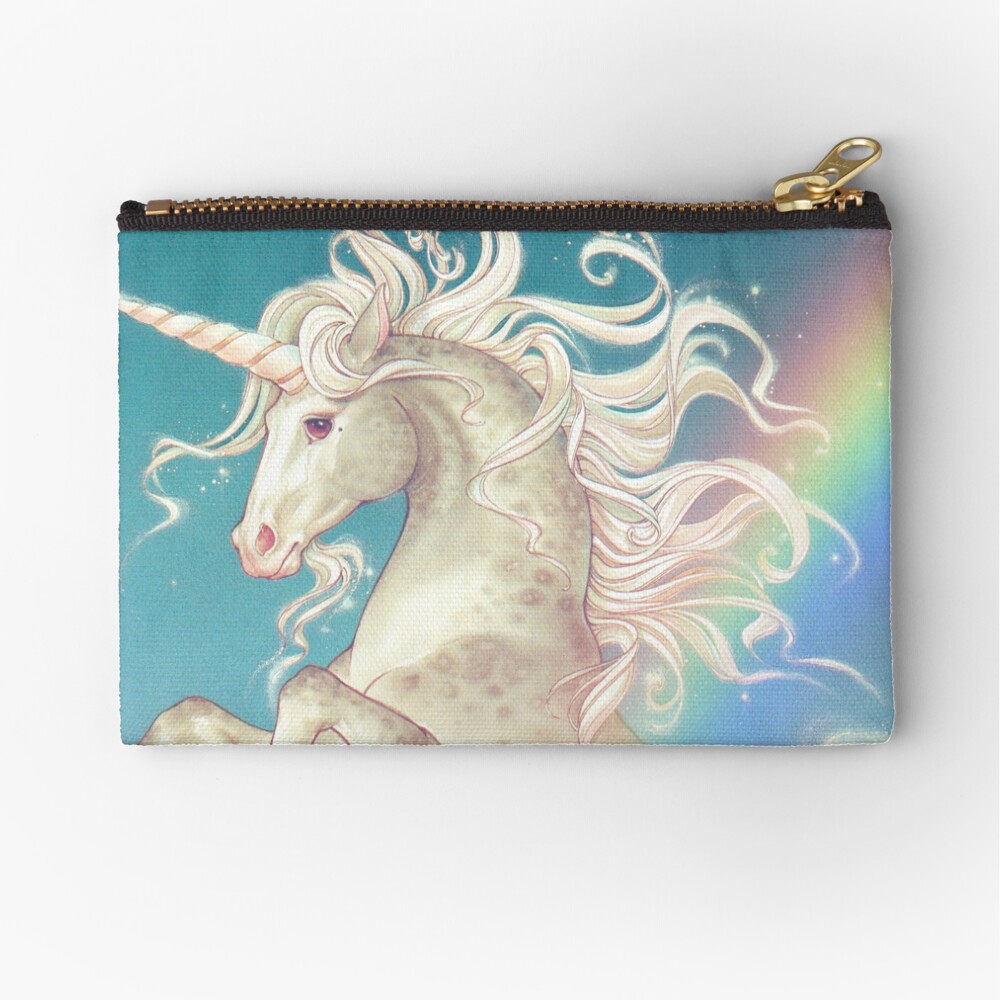 Vintage Rainbow Unicorn Zipper Pouch