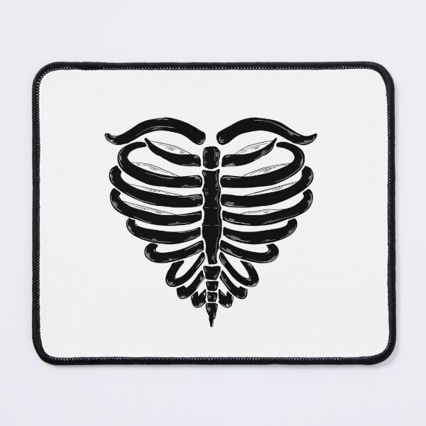 Item preview, Copy of Heart shaped ribcage digital illustration. Dark goth bones drawing designed and sold by Laura Ioana V.