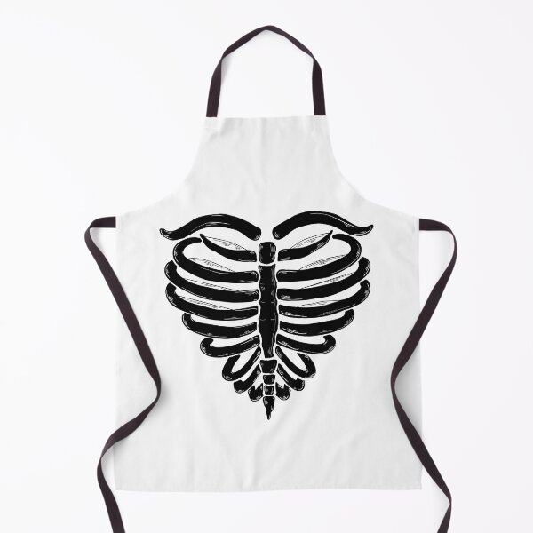 Item preview, Copy of Heart shaped ribcage digital illustration. Dark goth bones drawing designed and sold by Laura Ioana V.