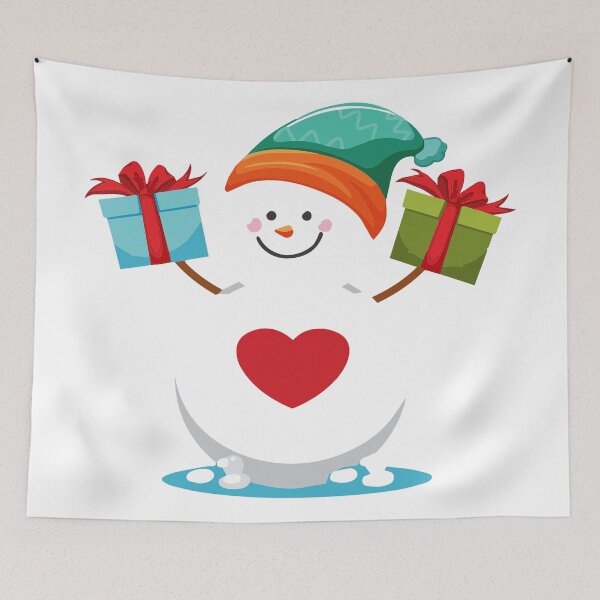 Item preview, Christmas snowman holding gifts designed and sold by Right-Fit27.