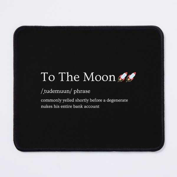 Item preview, To The Moon Definition Stonks Wall Street Meme (black) designed and sold by MillennialMemer.