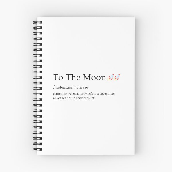 Item preview, To The Moon Definition Stonks Wall Street Meme (black) designed and sold by MillennialMemer.