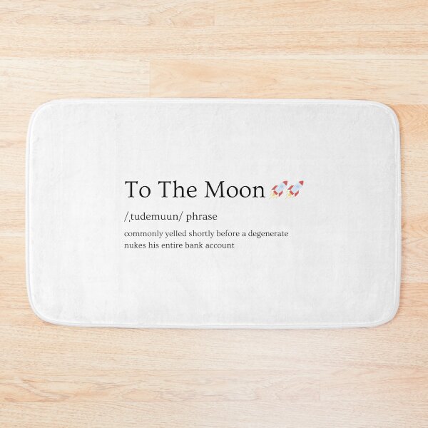 Item preview, To The Moon Definition Stonks Wall Street Meme (black) designed and sold by MillennialMemer.