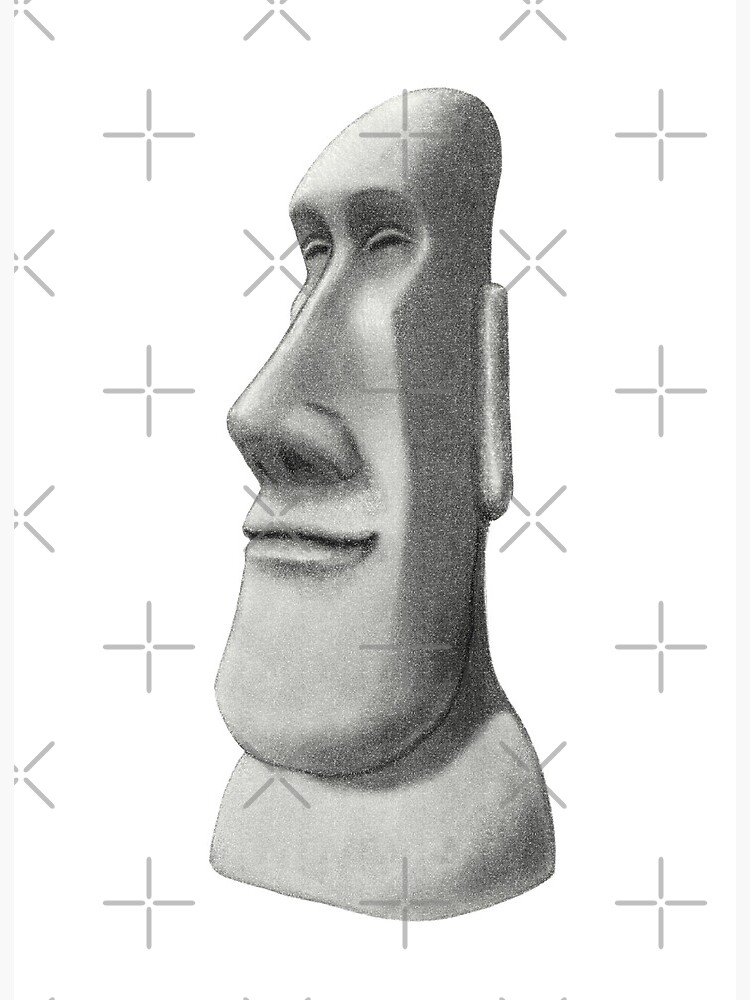 Moai Meme Art Board Prints for Sale