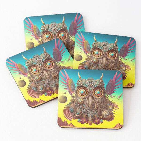 Item preview, psychedelic owl designed and sold by IA-Power.