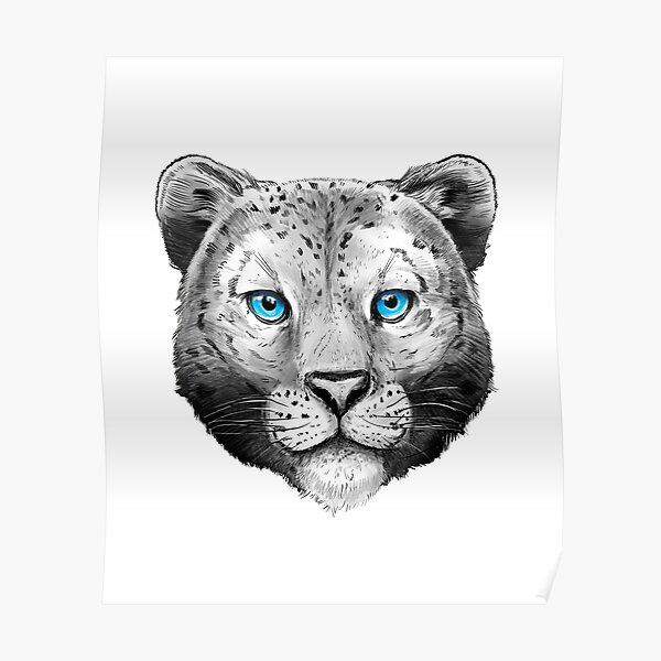 Snow Leopard Cartoon Posters for Sale | Redbubble