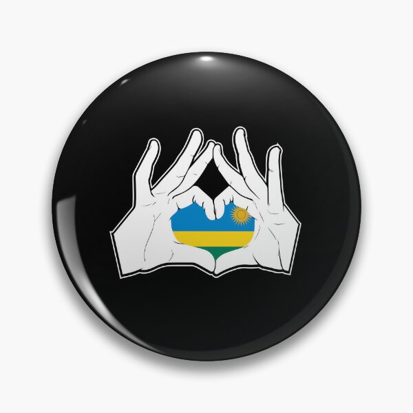 Item preview, Rwanda Hand Heart Flag designed and sold by 1681830934131.
