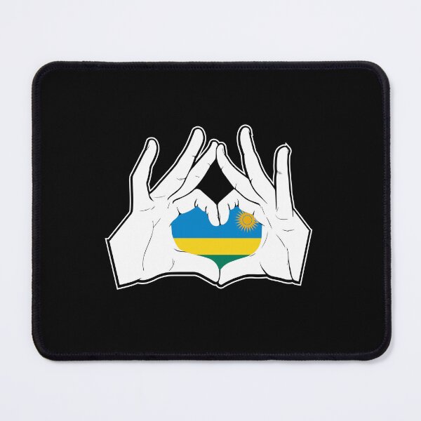 Item preview, Rwanda Hand Heart Flag designed and sold by 1681830934131.