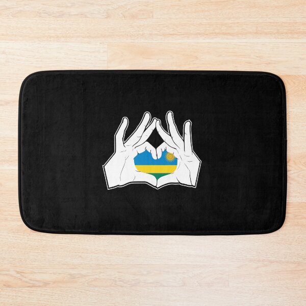 Item preview, Rwanda Hand Heart Flag designed and sold by 1681830934131.