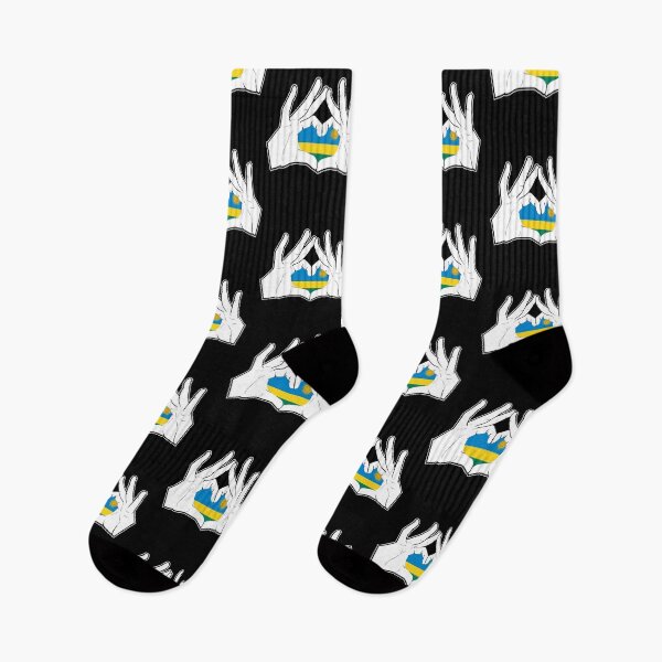 Item preview, Rwanda Hand Heart Flag designed and sold by 1681830934131.