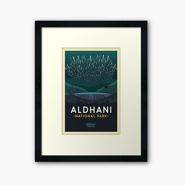 Vista previa del artículo con la obra «Afiche del Parque Nacional Aldhani», diseñado y vendido por magrodanny.