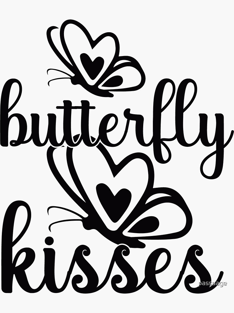 "Butterfly kisses" Sticker for Sale by passaage Redbubble