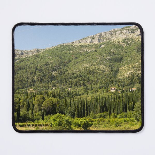 Item preview, Cypress Trees Green Landscape in Konavle Valley Croatia designed and sold by CarolinaReina.