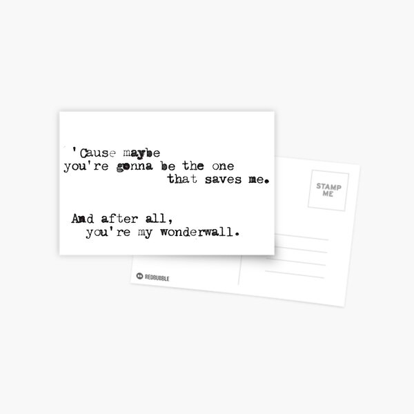 wonderwall Postcard