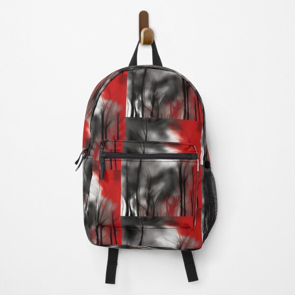 Item preview, Black Trees with Forest Fire of Red Background  designed and sold by deniselynnimage.