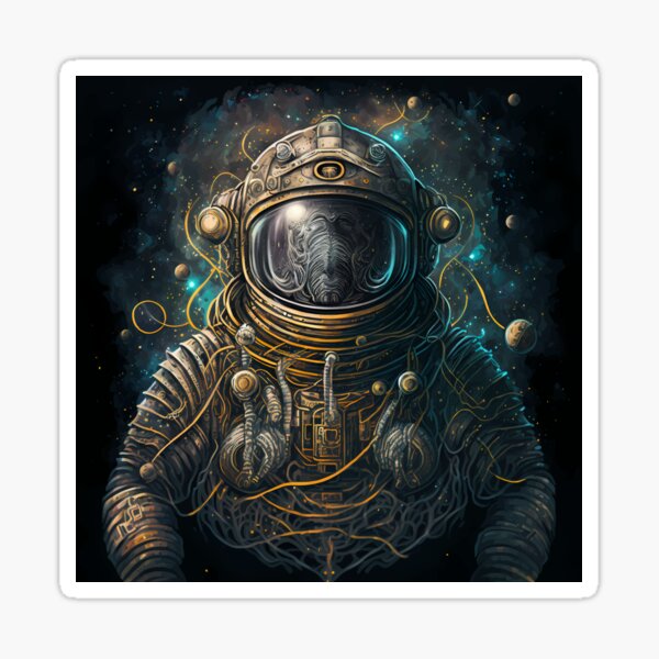 Artikel-Vorschau von Alien Astronaut Version 3, designt und verkauft von PM-Artistic.
