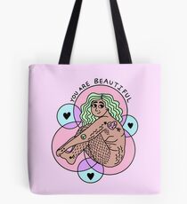 you are beautiful - body positivity gal Tote Bag