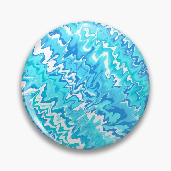 Item preview, Modern Liquid Swirl Abstract Pattern Vibrant Neon Blue, Blue Tones Multicolor Design designed and sold by theprintedclub.