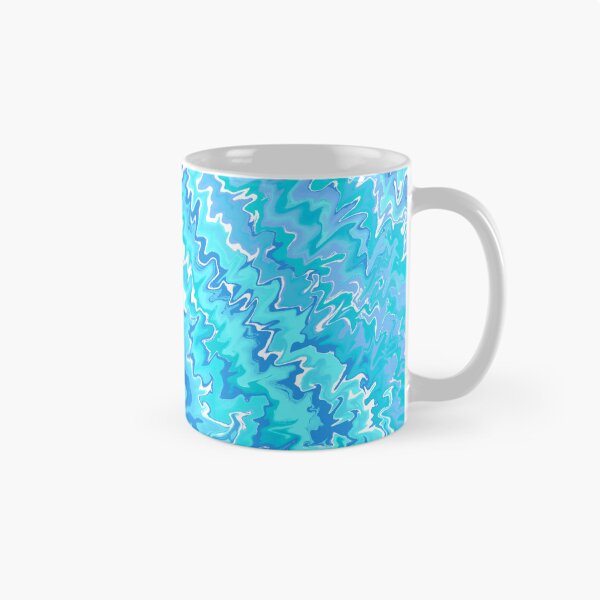 Item preview, Modern Liquid Swirl Abstract Pattern Vibrant Neon Blue, Blue Tones Multicolor Design designed and sold by theprintedclub.