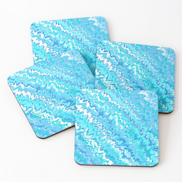 Item preview, Modern Liquid Swirl Abstract Pattern Vibrant Neon Blue, Blue Tones Multicolor Design designed and sold by theprintedclub.