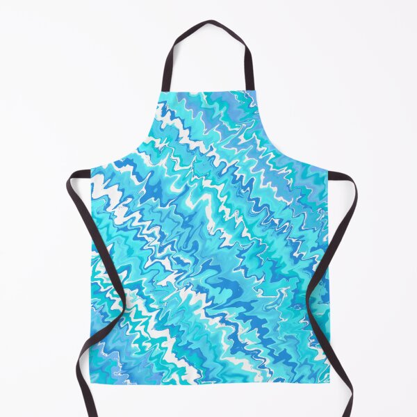 Item preview, Modern Liquid Swirl Abstract Pattern Vibrant Neon Blue, Blue Tones Multicolor Design designed and sold by theprintedclub.
