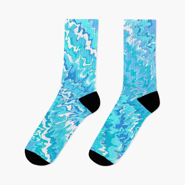 Item preview, Modern Liquid Swirl Abstract Pattern Vibrant Neon Blue, Blue Tones Multicolor Design designed and sold by theprintedclub.