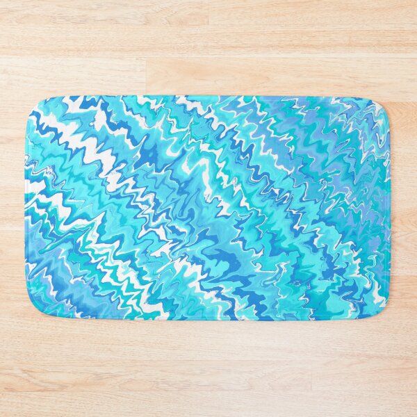 Item preview, Modern Liquid Swirl Abstract Pattern Vibrant Neon Blue, Blue Tones Multicolor Design designed and sold by theprintedclub.