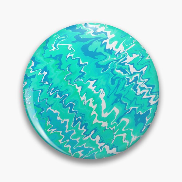 Item preview, Modern Liquid Swirl Abstract Pattern Vibrant Neon Blue, Turquoise Tone Multicolor Design designed and sold by theprintedclub.