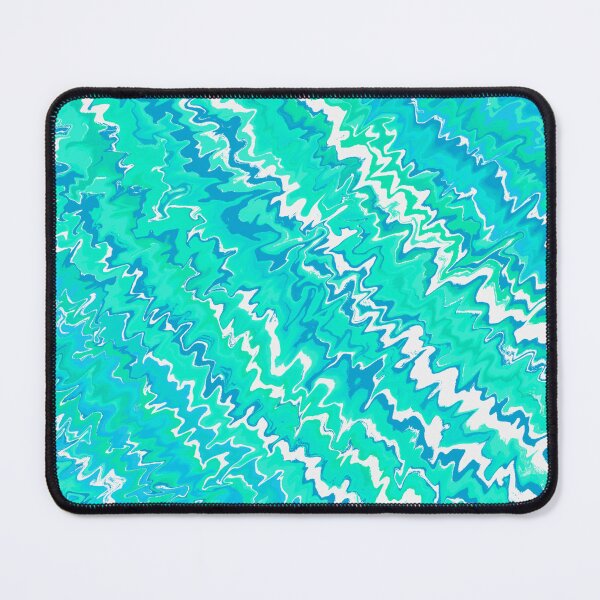 Item preview, Modern Liquid Swirl Abstract Pattern Vibrant Neon Blue, Turquoise Tone Multicolor Design designed and sold by theprintedclub.