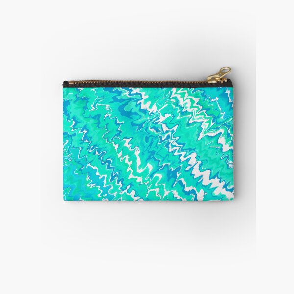 Item preview, Modern Liquid Swirl Abstract Pattern Vibrant Neon Blue, Turquoise Tone Multicolor Design designed and sold by theprintedclub.