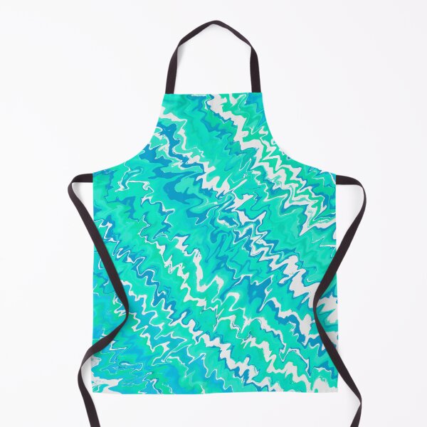 Item preview, Modern Liquid Swirl Abstract Pattern Vibrant Neon Blue, Turquoise Tone Multicolor Design designed and sold by theprintedclub.